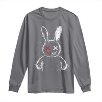 Creepy Cute Bunny Long Sleeve Shirt Rabbit Alt Goth Grunge Horror Aesthetic - Wonder Print Shop