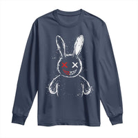 Creepy Cute Bunny Long Sleeve Shirt Rabbit Alt Goth Grunge Horror Aesthetic - Wonder Print Shop