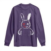 Creepy Cute Bunny Long Sleeve Shirt Rabbit Alt Goth Grunge Horror Aesthetic - Wonder Print Shop