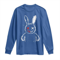 Creepy Cute Bunny Long Sleeve Shirt Rabbit Alt Goth Grunge Horror Aesthetic - Wonder Print Shop