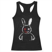 Creepy Cute Bunny Racerback Tank Top Rabbit Alt Goth Grunge Horror Aesthetic - Wonder Print Shop