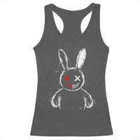 Creepy Cute Bunny Racerback Tank Top Rabbit Alt Goth Grunge Horror Aesthetic - Wonder Print Shop