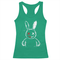Creepy Cute Bunny Racerback Tank Top Rabbit Alt Goth Grunge Horror Aesthetic - Wonder Print Shop