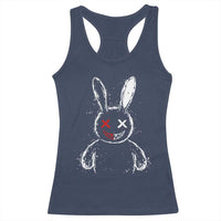 Creepy Cute Bunny Racerback Tank Top Rabbit Alt Goth Grunge Horror Aesthetic - Wonder Print Shop