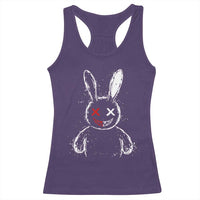 Creepy Cute Bunny Racerback Tank Top Rabbit Alt Goth Grunge Horror Aesthetic - Wonder Print Shop