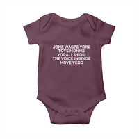 Funny Lyrics Baby Onesie Jone Waste Yore Toye Toye Monme Yorall Rediii