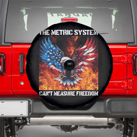 Funny Bald Eagle 4th of July Spare Tire Cover The Metric System Cant Measure Freedom American Flag - Wonder Print Shop