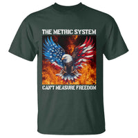 Funny Bald Eagle 4th of July T Shirt The Metric System Cant Measure Freedom American Flag - Wonder Print Shop