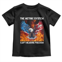 Funny Bald Eagle 4th of July Toddler T Shirt The Metric System Cant Measure Freedom American Flag - Wonder Print Shop