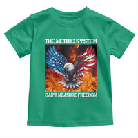 Funny Bald Eagle 4th of July Toddler T Shirt The Metric System Cant Measure Freedom American Flag - Wonder Print Shop