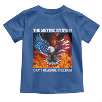 Funny Bald Eagle 4th of July Toddler T Shirt The Metric System Cant Measure Freedom American Flag - Wonder Print Shop