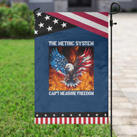 Funny Bald Eagle 4th of July Garden Flag The Metric System Cant Measure Freedom American Flag