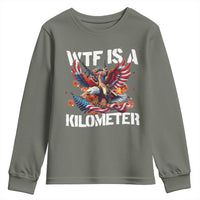 Funny 4th Of July WTF Is A Kilometer Youth Sweatshirt USA Meme Founding Father Patriotic - Wonder Print Shop