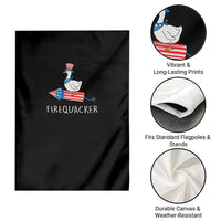 Funny July 4th Goose Garden Flag Patriotic Goose Firework Firequacker Independence Day - Wonder Print Shop
