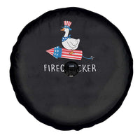 Funny July 4th Goose Spare Tire Cover Patriotic Goose Firework Firequacker Independence Day - Wonder Print Shop