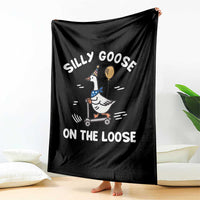 Funny Silly Goose Throw Blanket Goose On The Loose Animal Humor