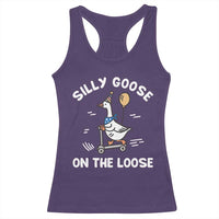 Funny Silly Goose Racerback Tank Top Goose On The Loose Animal Humor