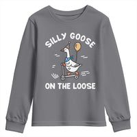 Funny Silly Goose Youth Sweatshirt Goose On The Loose Animal Humor