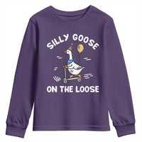 Funny Silly Goose Youth Sweatshirt Goose On The Loose Animal Humor