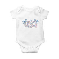 Coquette USA Baby Onesie Patriotic American Girl 4th of July - Wonder Print Shop