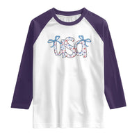 Coquette USA Raglan Shirt Patriotic American Girl 4th of July - Wonder Print Shop