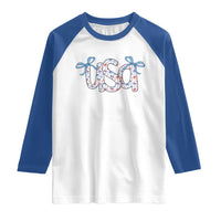 Coquette USA Raglan Shirt Patriotic American Girl 4th of July - Wonder Print Shop