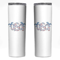 Coquette USA Skinny Tumbler Patriotic American Girl 4th of July - Wonder Print Shop
