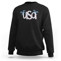 Coquette USA Sweatshirt Patriotic American Girl 4th of July - Wonder Print Shop