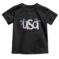 Coquette USA Toddler T Shirt Patriotic American Girl 4th of July - Wonder Print Shop