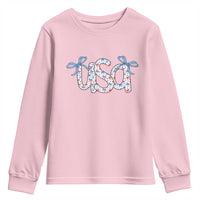 Coquette USA Youth Sweatshirt Patriotic American Girl 4th of July - Wonder Print Shop