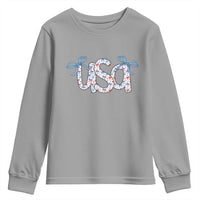 Coquette USA Youth Sweatshirt Patriotic American Girl 4th of July - Wonder Print Shop