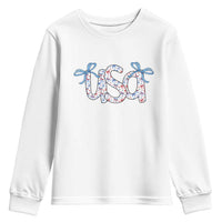 Coquette USA Youth Sweatshirt Patriotic American Girl 4th of July - Wonder Print Shop
