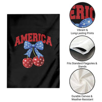 America Cherry Coquette Bow Garden Flag 4th of July Patriotic - Wonder Print Shop