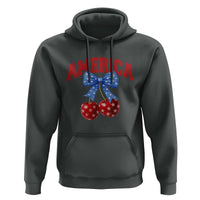 America Cherry Coquette Bow Hoodie 4th of July Patriotic - Wonder Print Shop