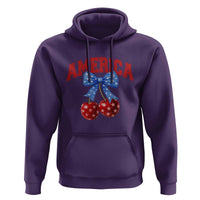 America Cherry Coquette Bow Hoodie 4th of July Patriotic - Wonder Print Shop