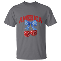 America Cherry Coquette Bow T Shirt 4th of July Patriotic - Wonder Print Shop