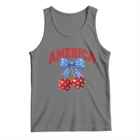 America Cherry Coquette Bow Tank Top 4th of July Patriotic - Wonder Print Shop