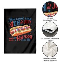 You Look Like 4th of July Hot Dog Garden Flag Funny Patriotic Food Meme - Wonder Print Shop