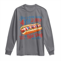 You Look Like 4th of July Hot Dog Long Sleeve Shirt Funny Patriotic Food Meme - Wonder Print Shop