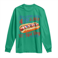 You Look Like 4th of July Hot Dog Long Sleeve Shirt Funny Patriotic Food Meme - Wonder Print Shop