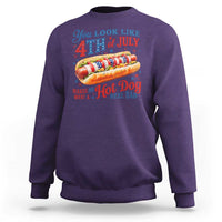 You Look Like 4th of July Hot Dog Sweatshirt Funny Patriotic Food Meme - Wonder Print Shop