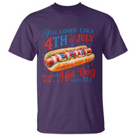 You Look Like 4th of July Hot Dog T Shirt Funny Patriotic Food Meme - Wonder Print Shop