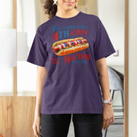You Look Like 4th of July Hot Dog T Shirt For Women Funny Patriotic Food Meme - Wonder Print Shop