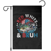 Funny Fishing Garden Flag Red White Bruh Fisherman Gift American Flag - Wonder Print Shop