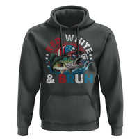 Funny Fishing Hoodie Red White Bruh Fisherman Gift American Flag - Wonder Print Shop