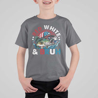 Funny Fishing T Shirt For Kid Red White Bruh Fisherman Gift American Flag - Wonder Print Shop