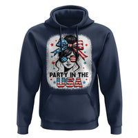 Party In USA Girls 4th of July Hoodie Messy Bun USA - Wonder Print Shop