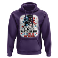 Party In USA Girls 4th of July Hoodie Messy Bun USA - Wonder Print Shop
