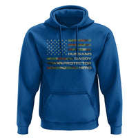 Husband Daddy Protector Hero Hoodie Camo American Flag Fathers Day Gifts For Husband Hubby Dad