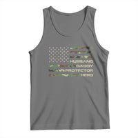 Husband Daddy Protector Hero Tank Top Camo American Flag Fathers Day Gifts For Husband Hubby Dad